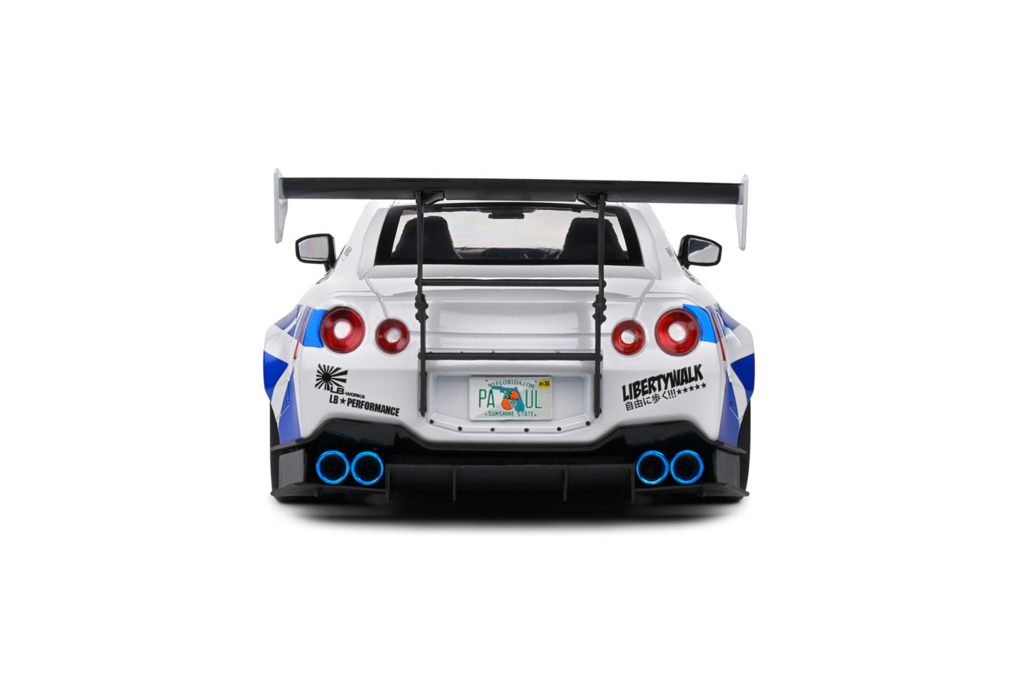 Solido - 1/18 Nissan GTR (White/Blue)