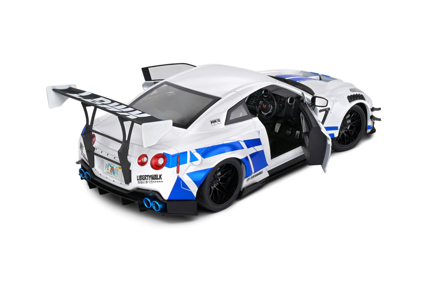 Solido - 1/18 Nissan GTR (White/Blue)