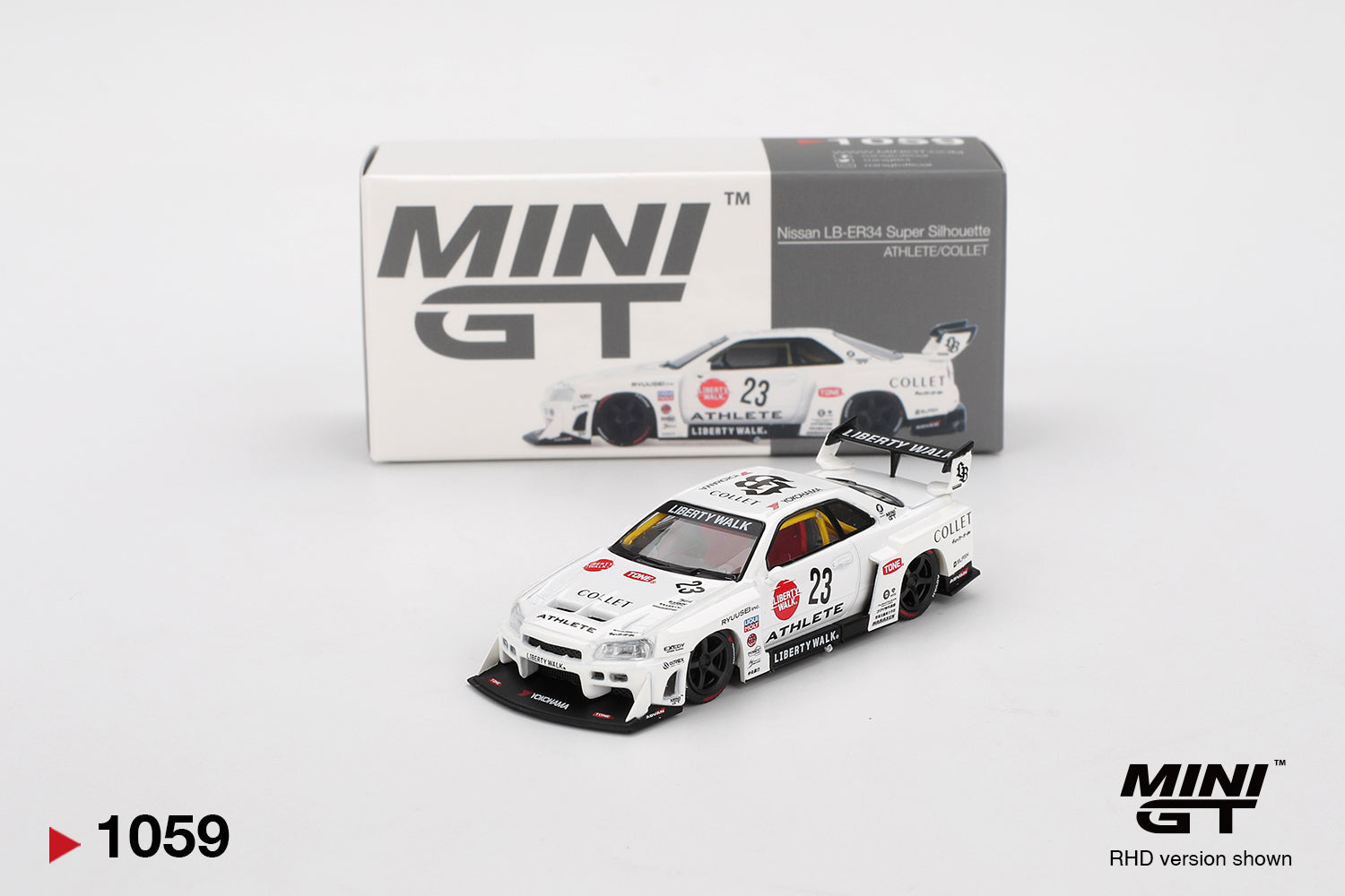 Mini GT - 1/64 Nissan Skyline R34 (White) – Liberty Walk Europe