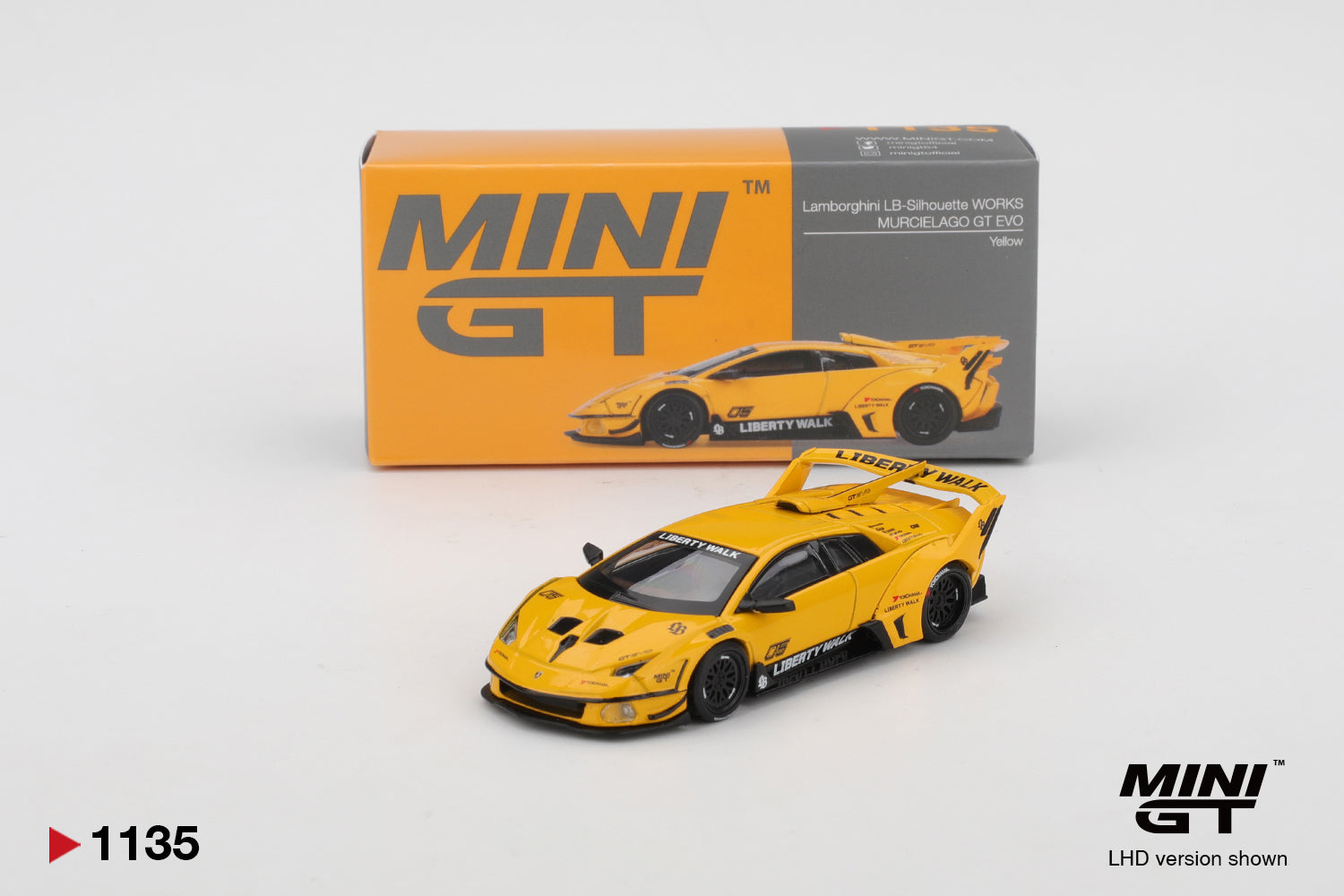 Mini GT - 1/64 Lamborghini Murciélago (Yellow) – Liberty Walk Europe