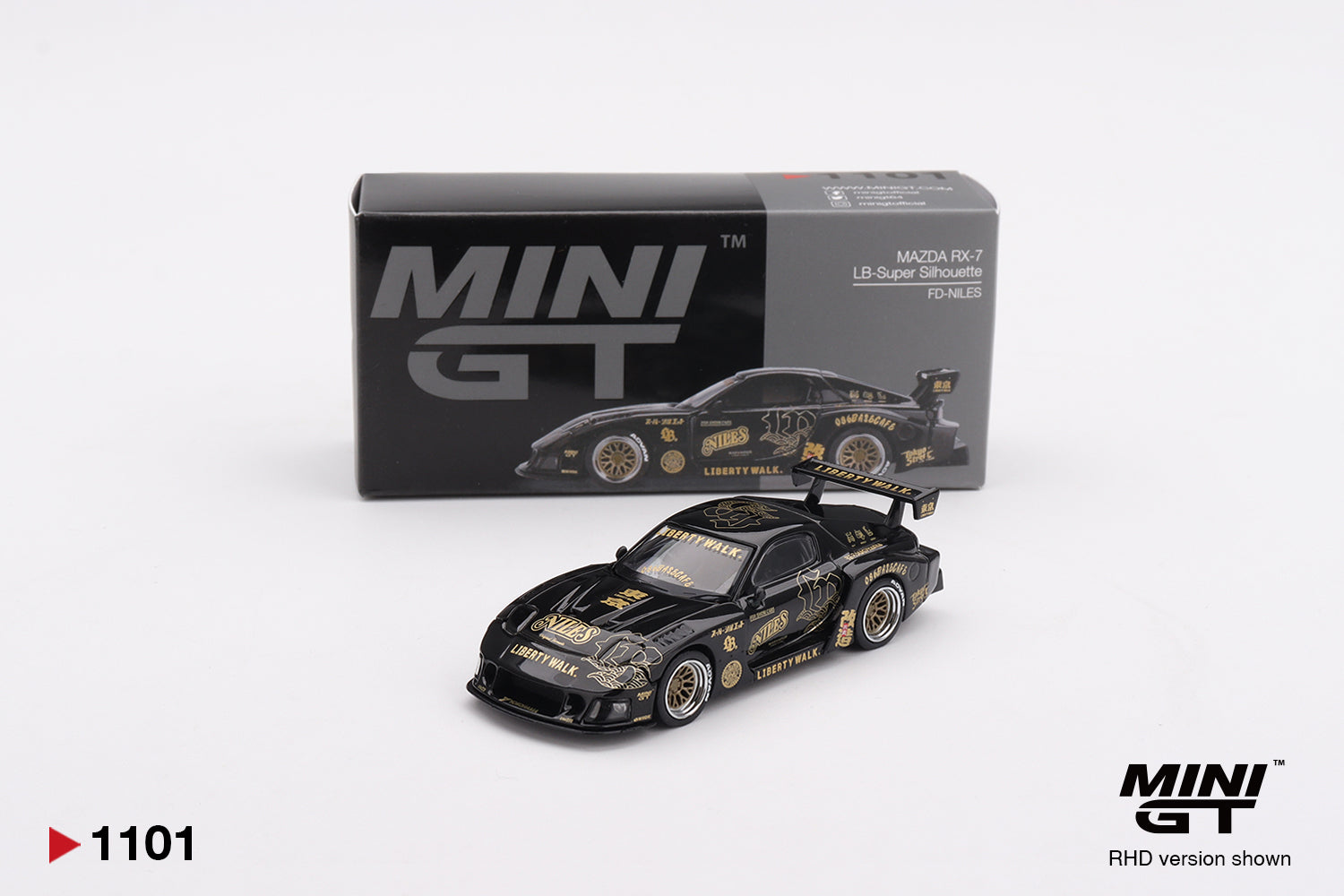 Mini GT - 1/64 Mazda RX-7 (Black/Gold) – Liberty Walk Europe