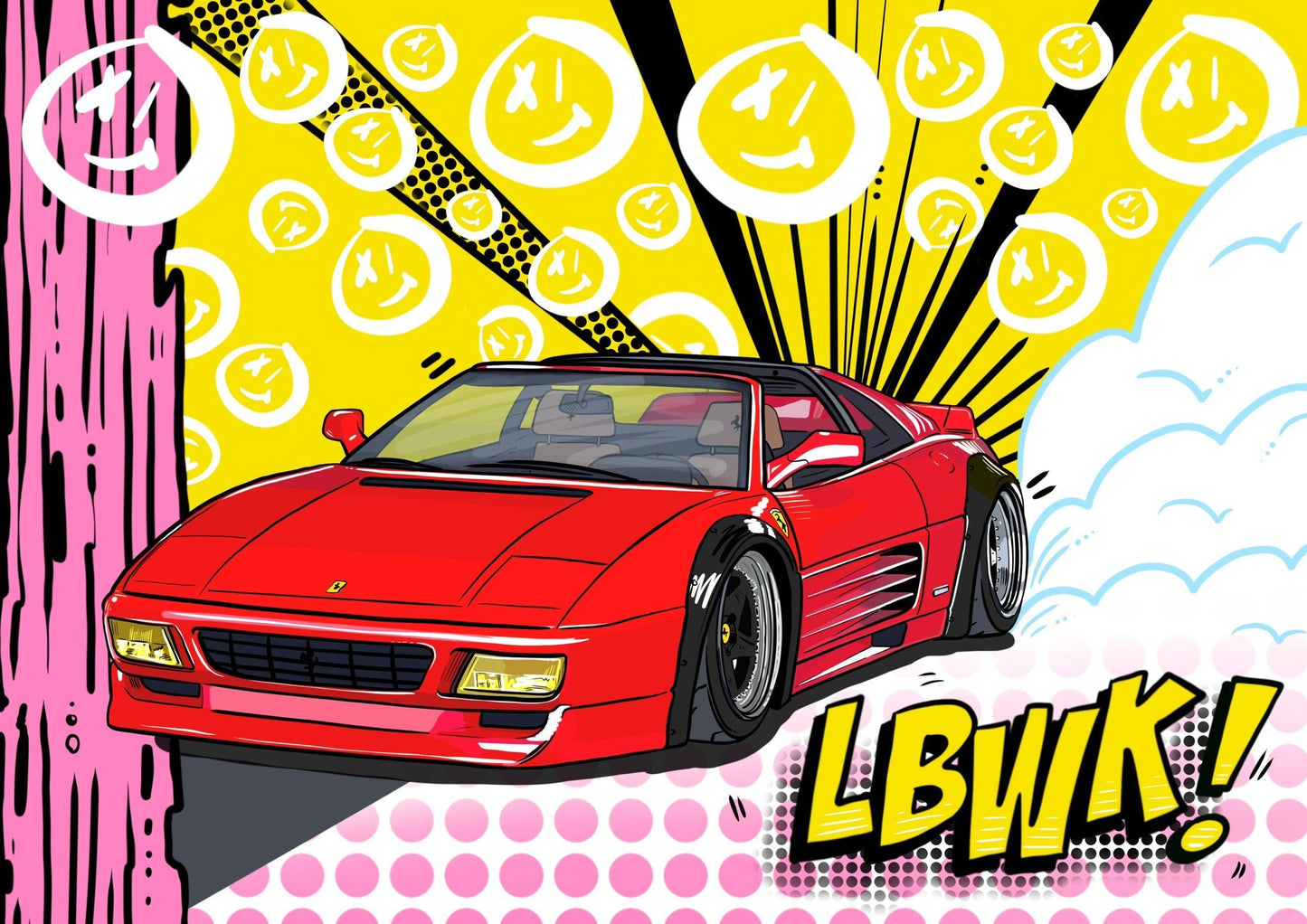 Liberty Walk Limited Edition Ferrari 348 Print 1/20