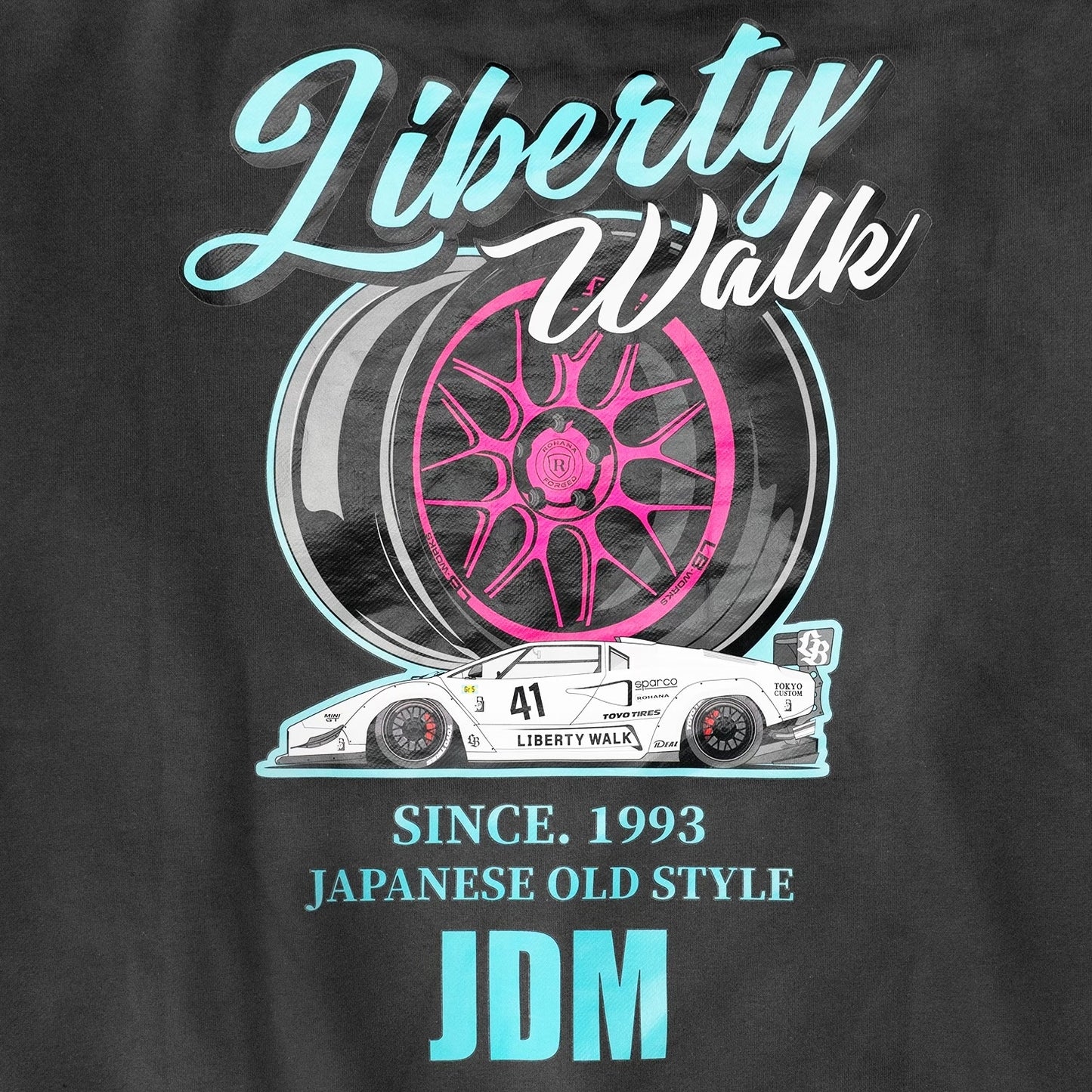 Liberty Walk LB Wheel Countach Hoodie
