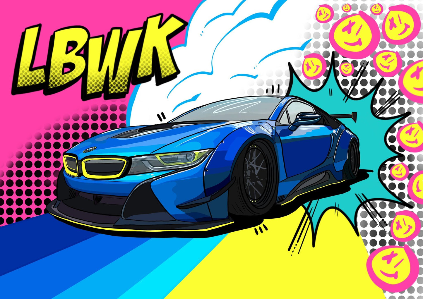 Liberty Walk Limited Edition BMW i8 Print 1/20