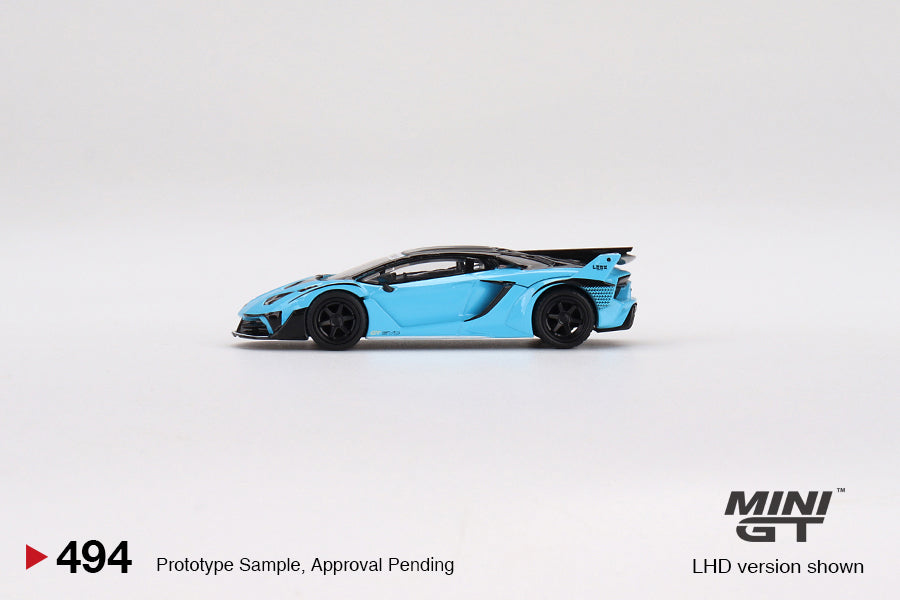 Mini GT - 1/64 LB-Silhouette Works Lamborghini Aventador GT Evo (Baby Blue)