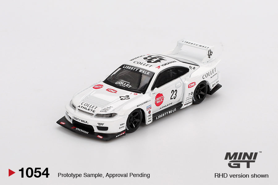 ミニカー MINI GT Nissan Silvia S15 LIBERTY WALK Mini GT - 1/64 Nissan Silvia S15 (White) – Liberty Walk Europe