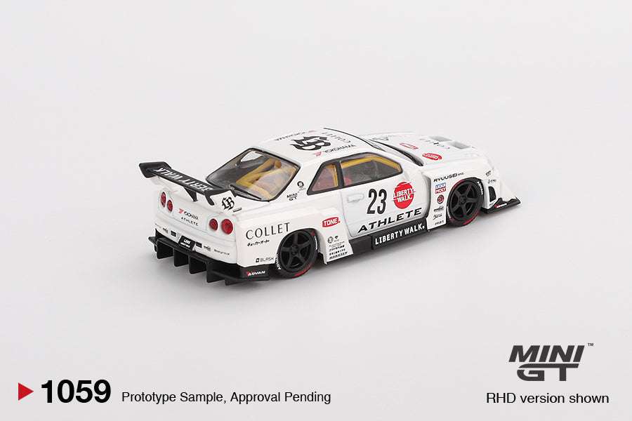 Mini GT - 1/64 Nissan Skyline R34 (White) – Liberty Walk Europe