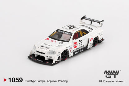 Mini GT - 1/64 Nissan Skyline R34 (White)