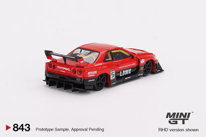 Mini GT - 1/64 Nissan Skyline R34 (Red/Black)
