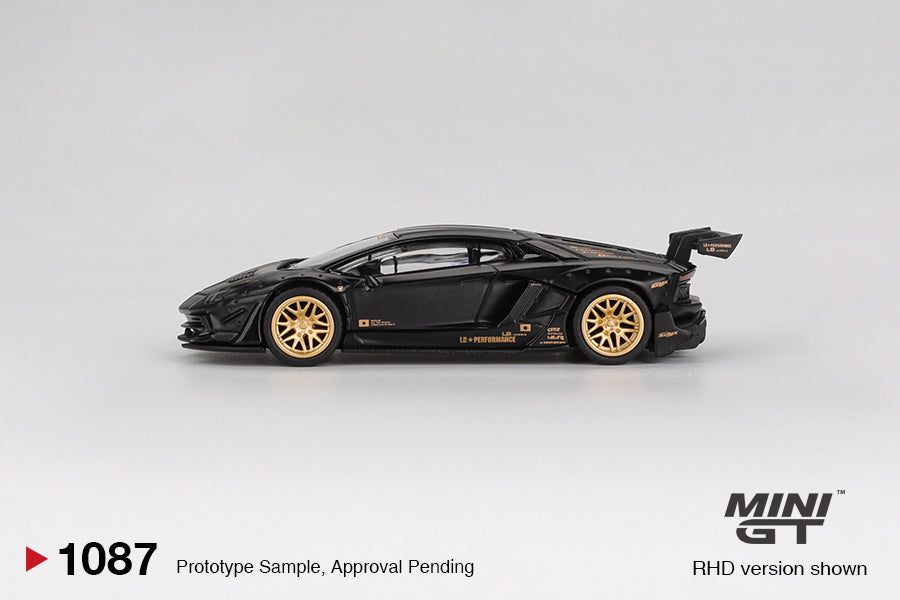 MGT01087-BL Mini GT - 1/64 Lamborghini Aventador LTD (Matte Black)
