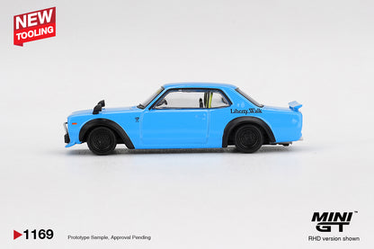 MGT01169-R - Mini GT - 1/64 Nissan LB-Works Hakosuka (Blue)