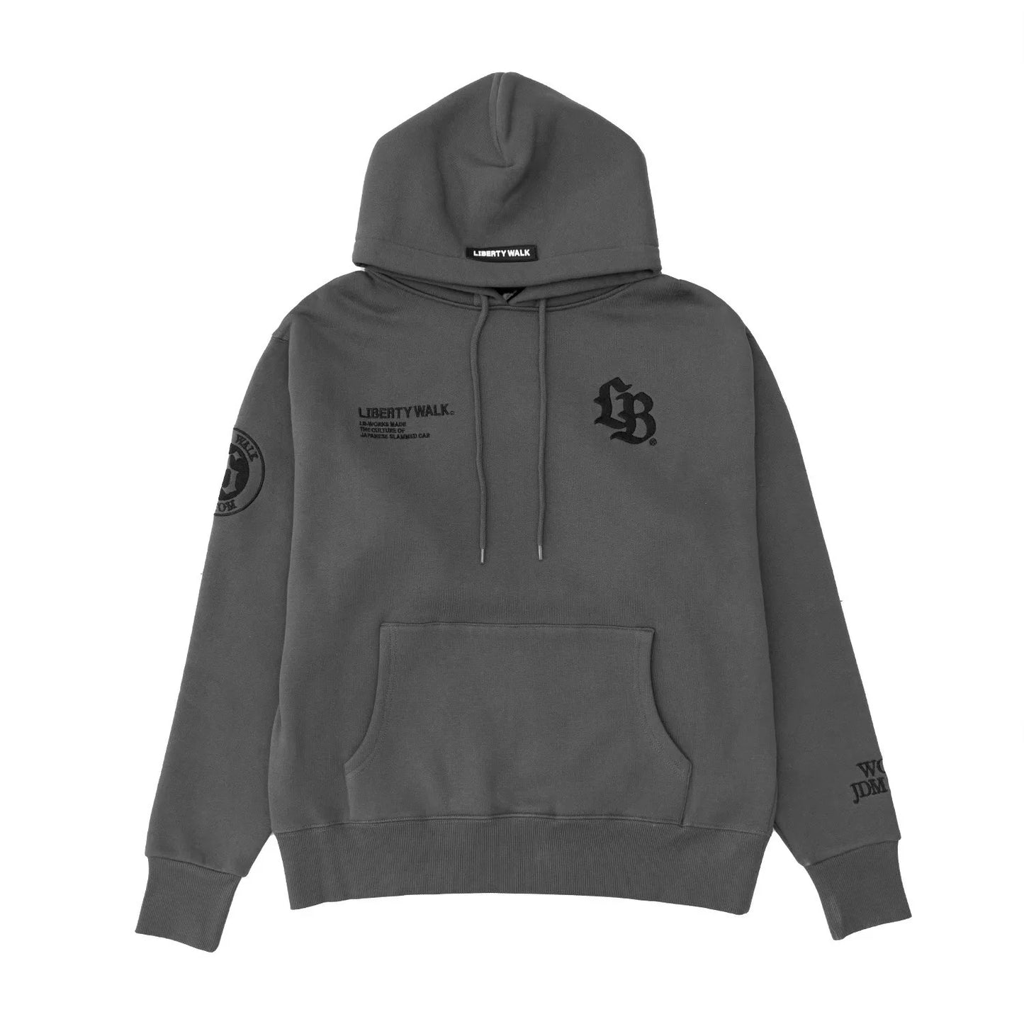 LB Thorn Embroidery Logo Hoodie (Grey/Black)