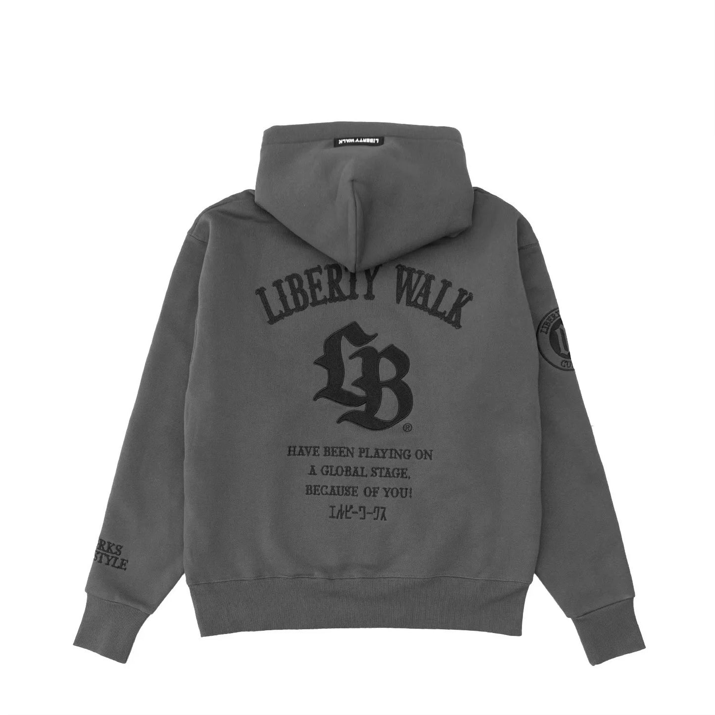 LB Thorn Embroidery Logo Hoodie (Grey/Black)
