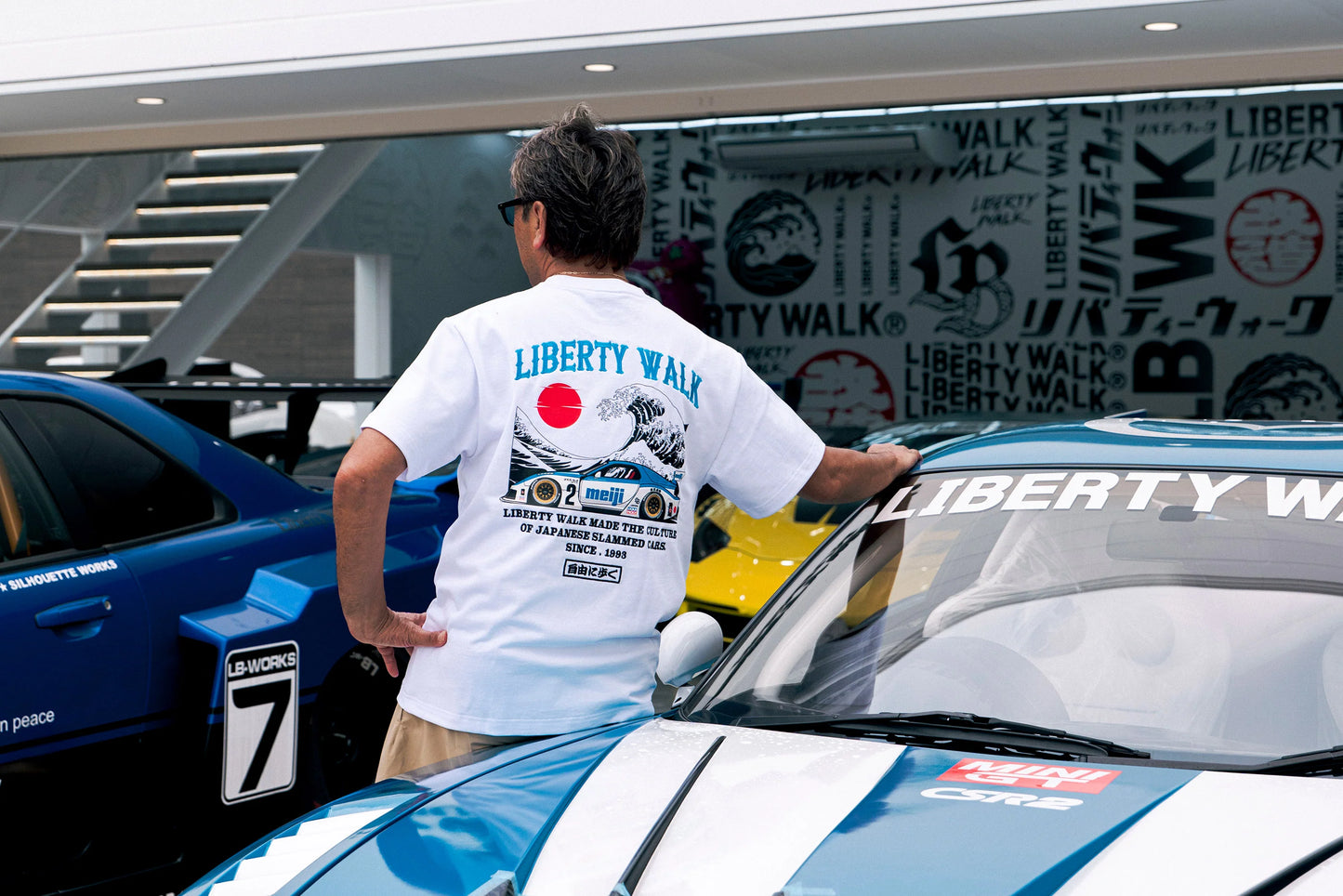 Meiji × LB Hinomaru Wave FD T-Shirt (White)