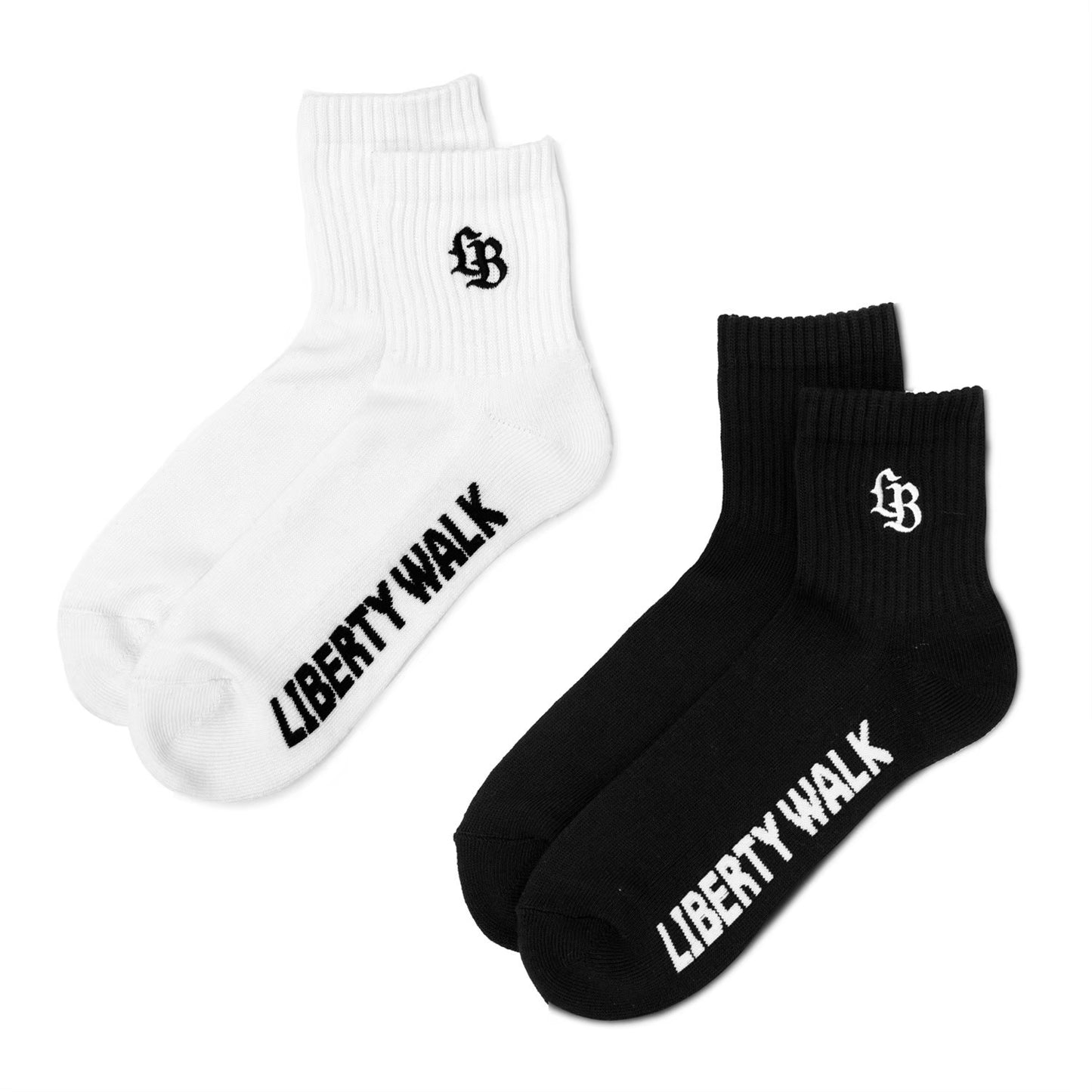 LB Orignal Socks Set Quarter - Black & White