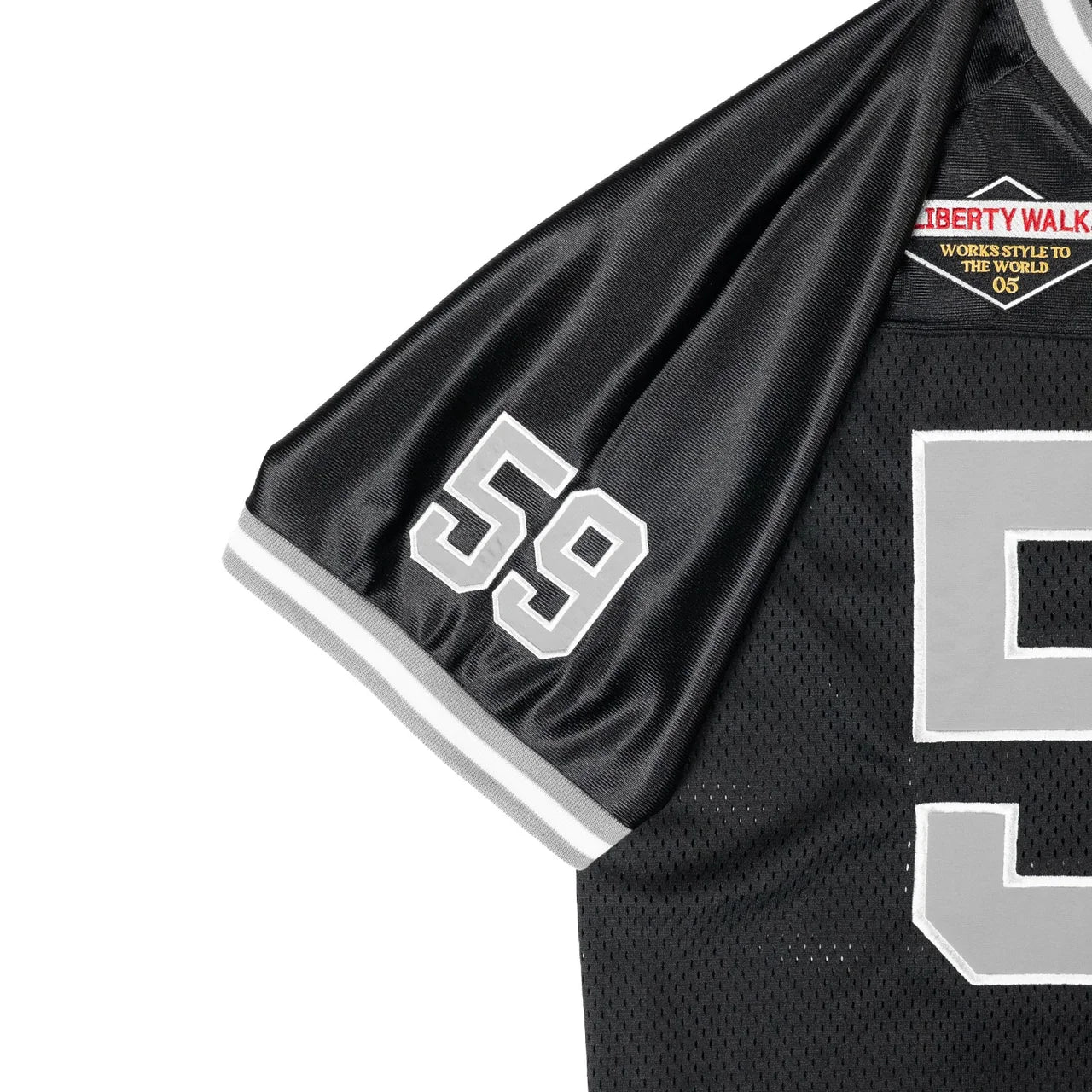 SH11-BK - Liberty Walk 59 Football Mesh T-Shirt (Black)