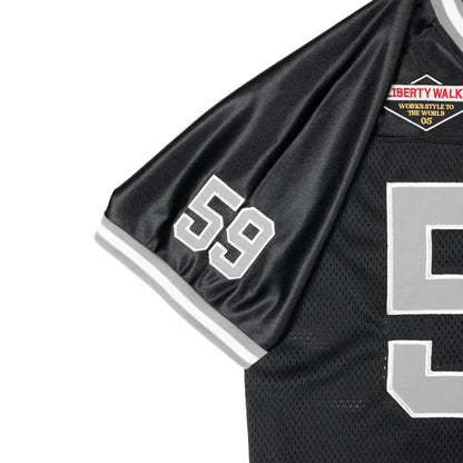 SH11-BK - Liberty Walk 59 Football Mesh T-Shirt (Black)