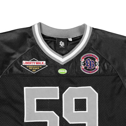 SH11-BK - Liberty Walk 59 Football Mesh T-Shirt (Black)