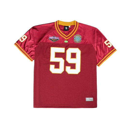 SH11-BUR - Liberty Walk 59 Football Mesh T-Shirt (Burgundy)
