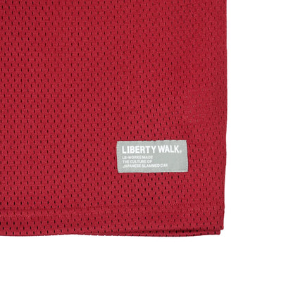SH11-BUR - Liberty Walk 59 Football Mesh T-Shirt (Burgundy)