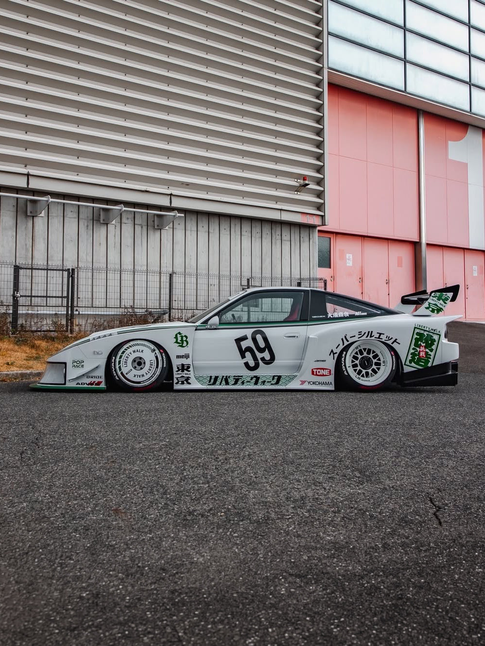 LB Super Silhouette Nissan 180SX Complete Body Kit FRP