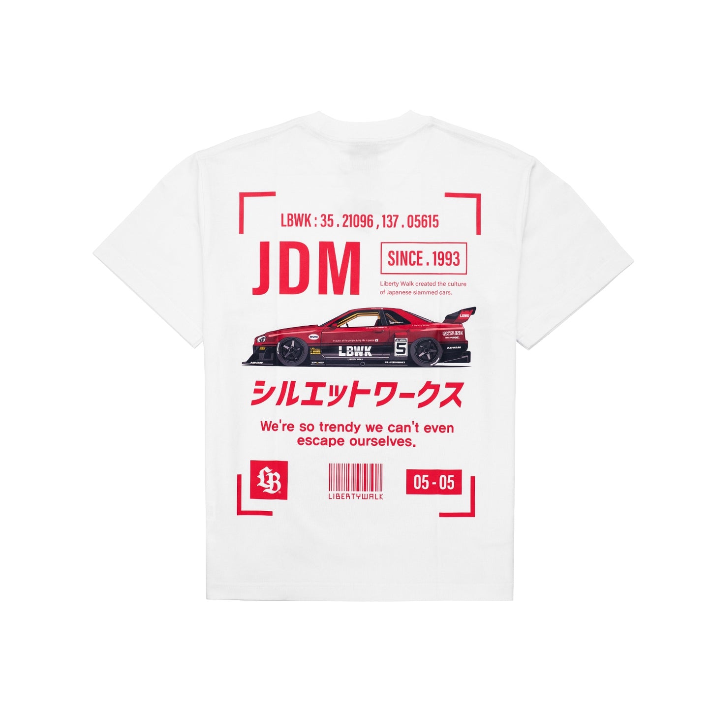 LB JDM 'Box' R34 T-Shirt White