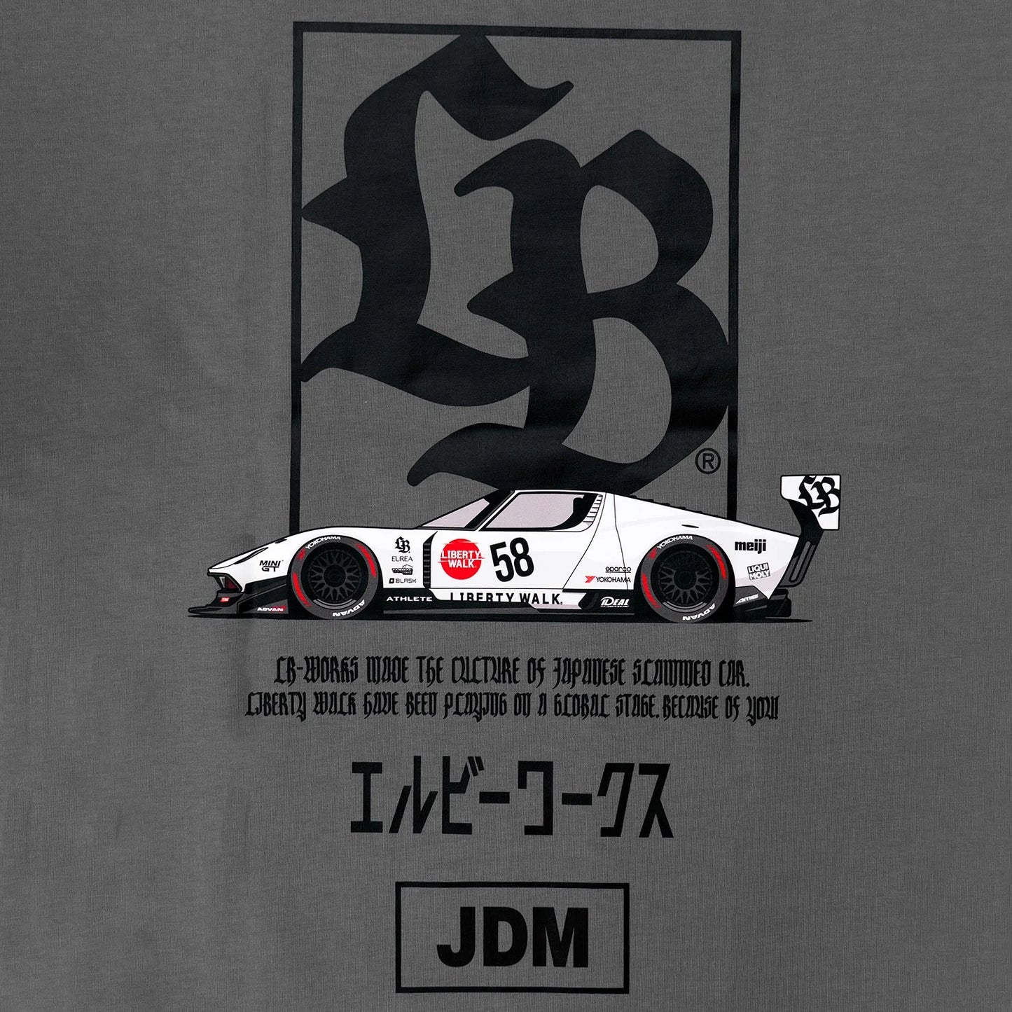 LB 'Box Logo' Miura T-Shirt (Grey)