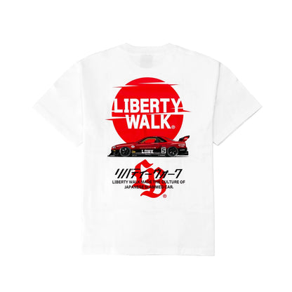 Liberty Walk 'Sunrise Logo' R34 T-Shirt (White)