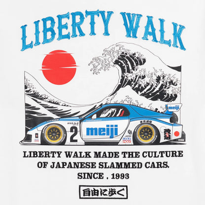 Meiji × LB Hinomaru Wave FD T-Shirt (White)