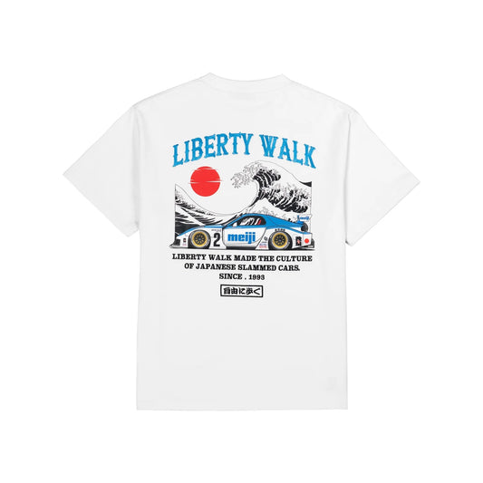 Meiji × LB Hinomaru Wave FD T-Shirt (White)