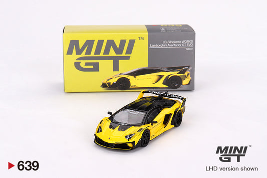 Mini GT - 1/64 LB-Silhouette Works Lamborghini Aventador GT Evo (Yellow)