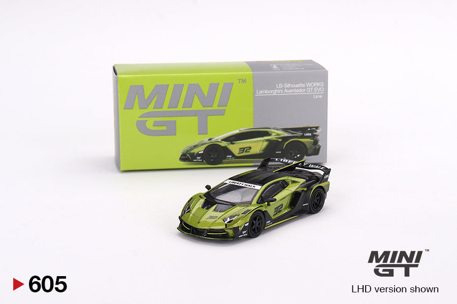 Mini GT - 1/64 LB-Silhouette Works Lamborghini Aventador GT Evo (Lime)