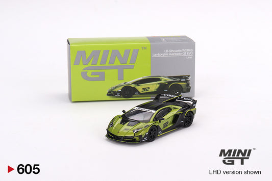 Mini GT - 1/64 LB-Silhouette Works Lamborghini Aventador GT Evo (Lime)