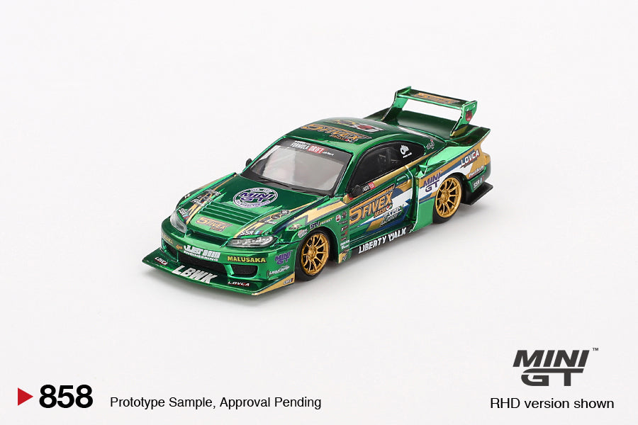 Mini GT - 1/64 Nissan Silvia S15 (Green)