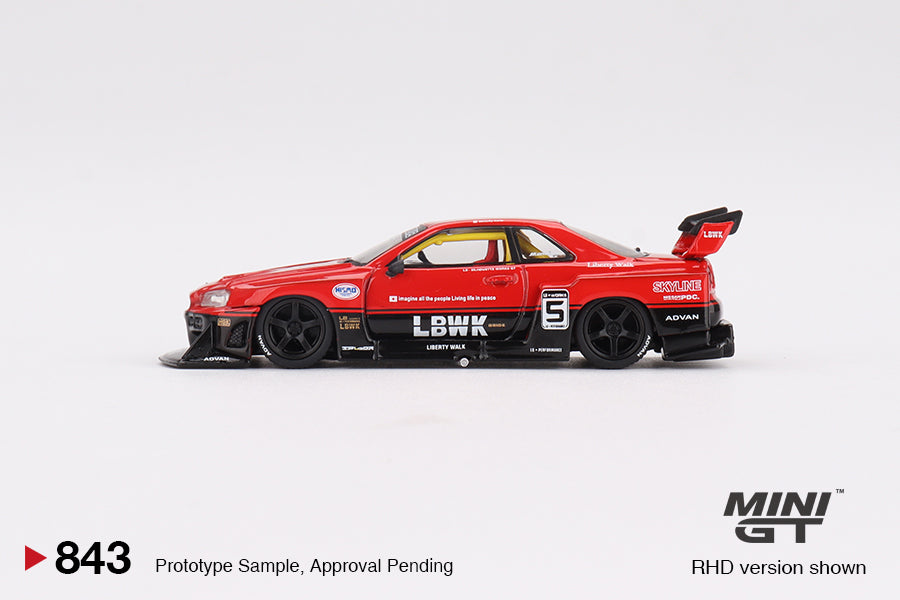 Mini GT - 1/64 Nissan Skyline R34 (Red/Black)