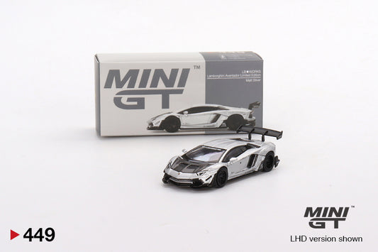 Mini GT - 1/64 LB★Works Lamborghini Aventador Limited Edition (Matt Silver)